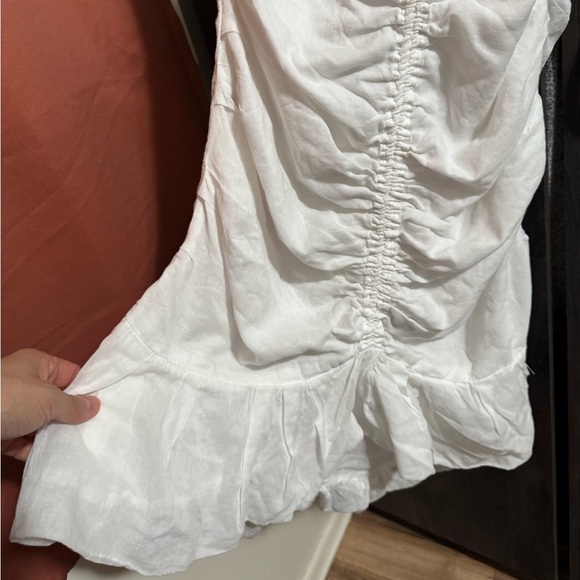 Isabel Marant Etoile Lecia Dress White One-Shoulder Puff-Sleeve Mini Dress - Picture 7 of 10